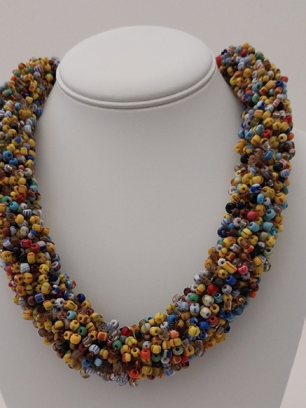 Multicolor Beaded Statement Necklace - Women Jewelry